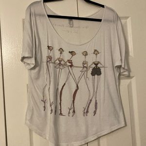 Vintage New York City Ballet tshirt collar with Jamie Lee Reardin size class